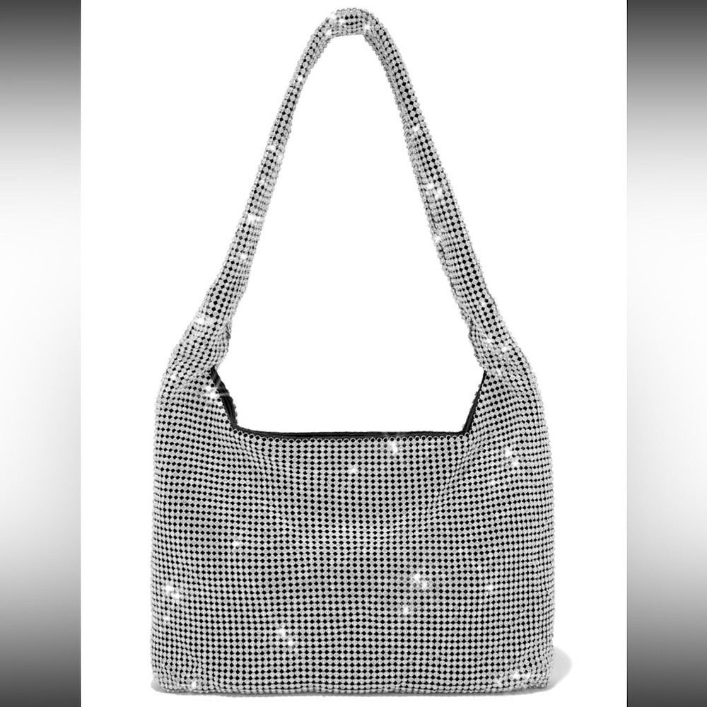 NWT Kiari Silver Embellished Tote